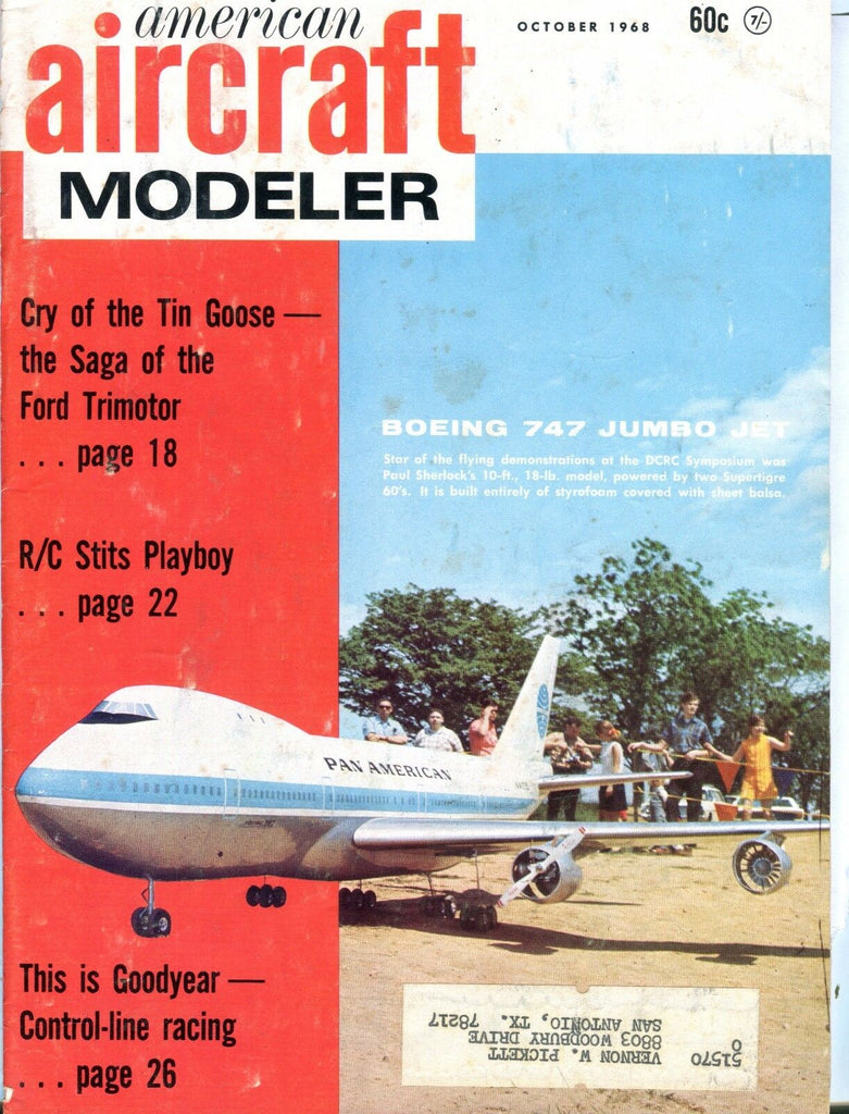 American Aircraft Modeler Magazine October 1968 Boeing 747 VG 041717nonjhe