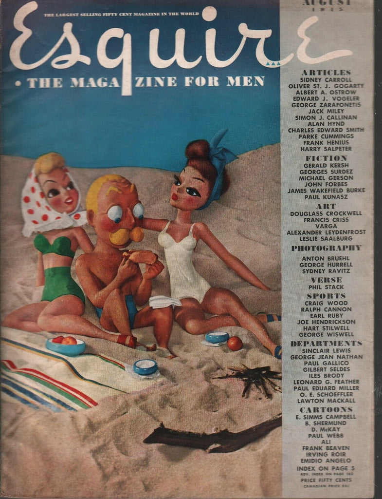 Esquire Magazine August 1945 SIdney Carroll Craig Wood Jack Miley 031920AME
