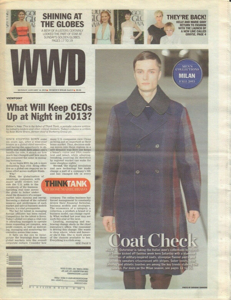 WWD January 14 2013 January 14 2013 Giovanni Giannoni Mary Gray 021419DBE2
