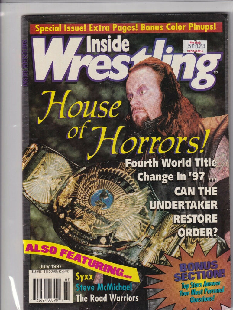 Inside Wrestling Magazine Undertaker Steve McMichael Syxx July 1997 060319nonr