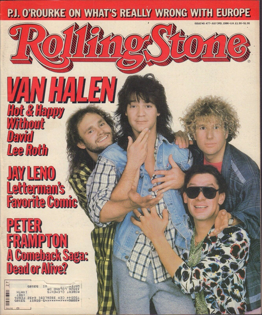 Rolling Stone July 3 1986 Jay Leno, Van Halen w/ML VG 122816DBE