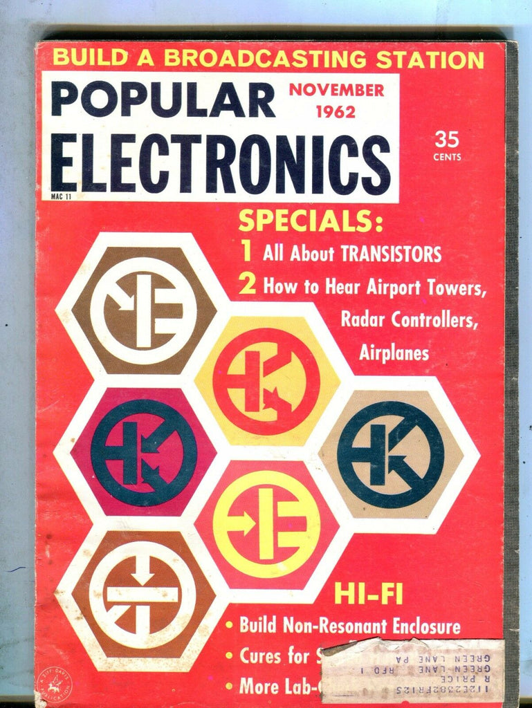 Popular Electronics Magazine November 1962 Transistors Hi-Fi 071117nonjhe