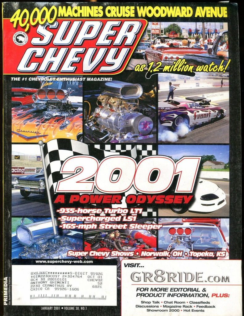 Super Chevy Magazine January 2001 A Power Odyssey EX w/ML 022517nonjhe