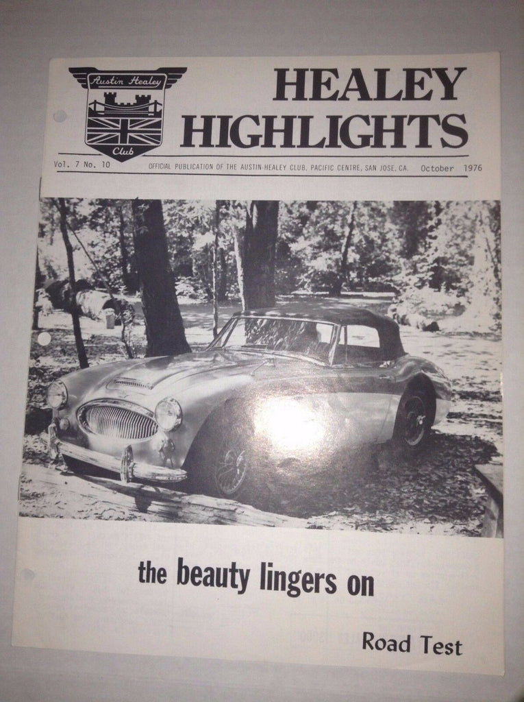 Healey Highlights Magazine Road Test Austin Healey October 1976 040117NONRH