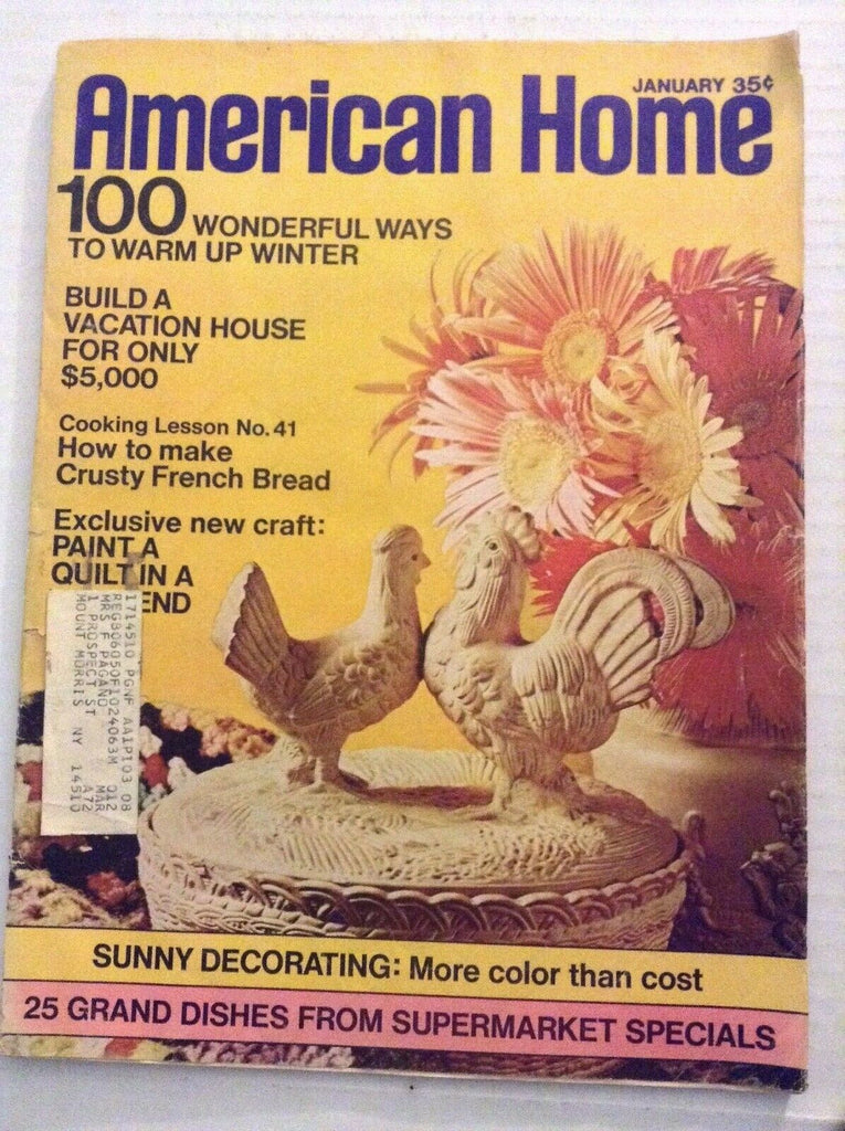 American Home Magazine 100 Ways To Warm Up Winter January 1972 072119nonrh