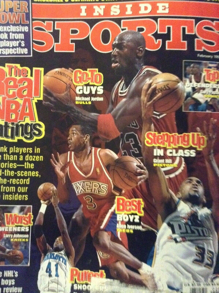 Inside Sports Magazine Michael Jordan Allen Iverson February 1997 011919nonrh