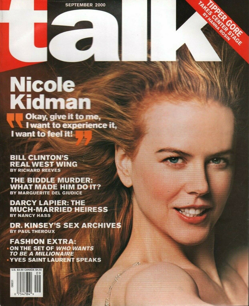 Talk Magazine September 2000 Nicole Kidman Bill Clinton Darcy Lapier 020520AME