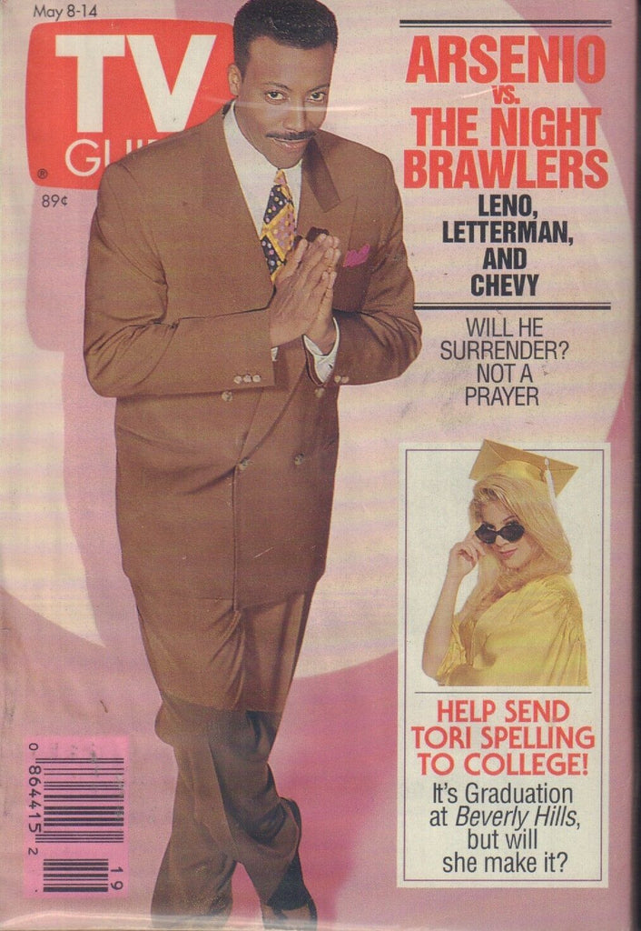 TV Guide Magazine May 8-14 1993 Arsenio Hall Tori Spelling 081617nonjhe