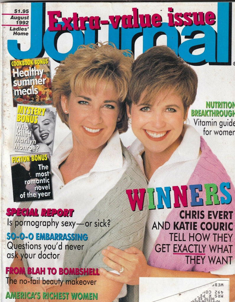Ladies' Home Journal Mag Chris Evert Katie Couric August 1992 093019nonr