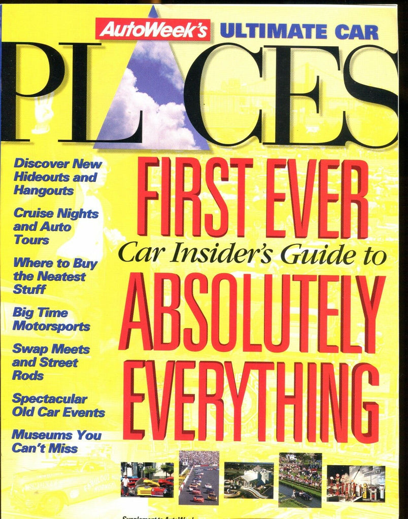 AutoWeek Magazine Ultimate Car Places 1996 EX No ML 022417nonjhe