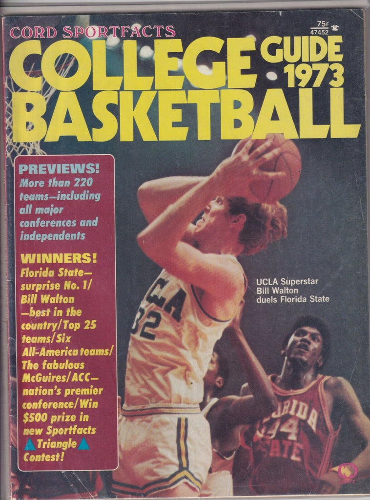 Cord Sportfacts College Basketball Bill Walton 1973 Guide 070419nonr