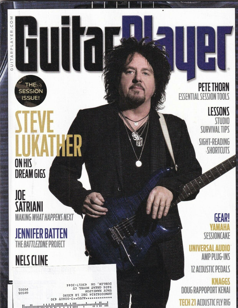 Guitar Player Mag Steve Lukather Joe Satriani February 2018 100219nonr