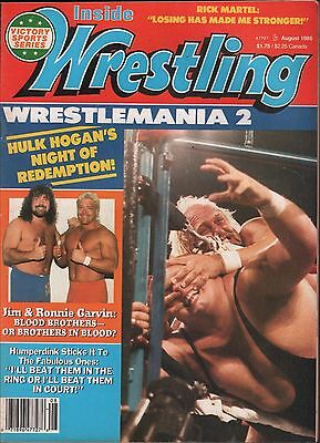 Inside Wrestling August 1986 Wrestlemania 2, Hulk Hogan VG 012116DBE