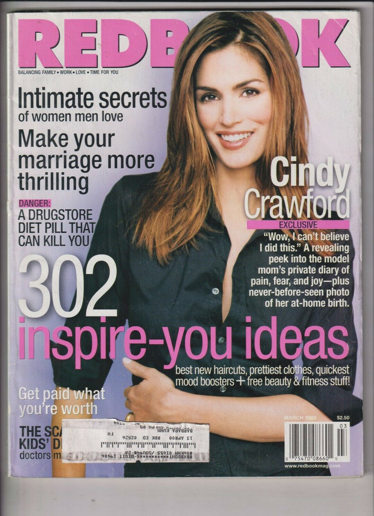 Redbook Mag Cindy Crawford & Intimate Secrets March 2000 032920nonrh