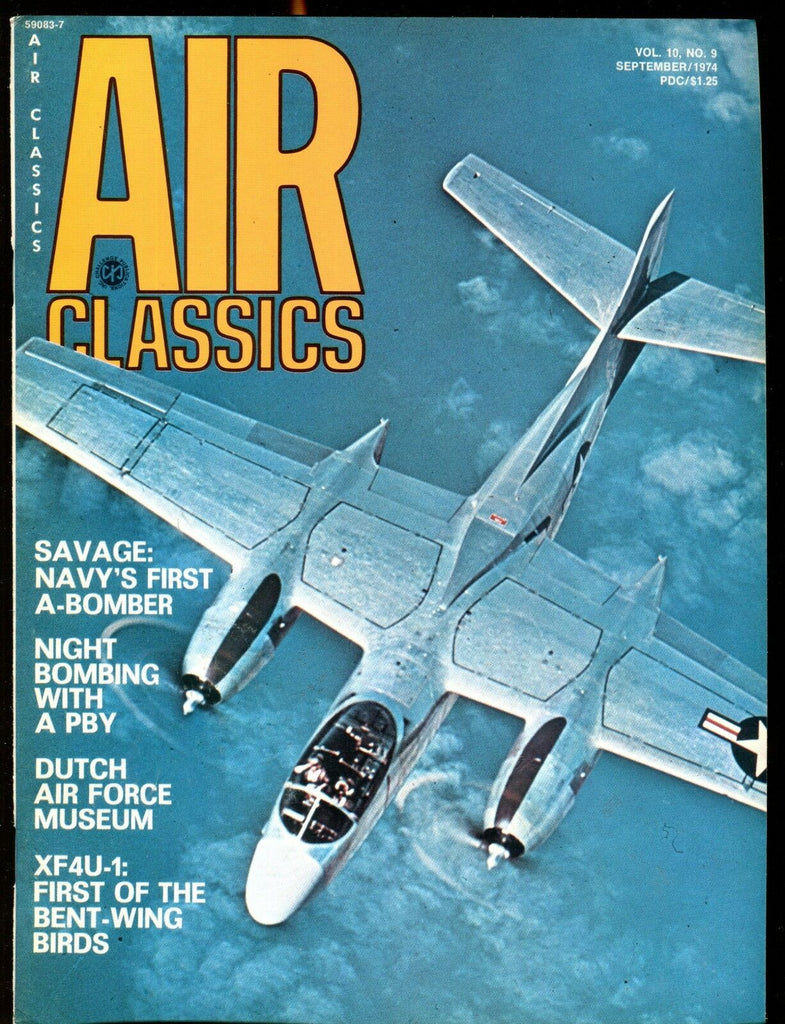 Air Classics Magazine September 1974 Savage A-Bomber EX No ML 120816jhe