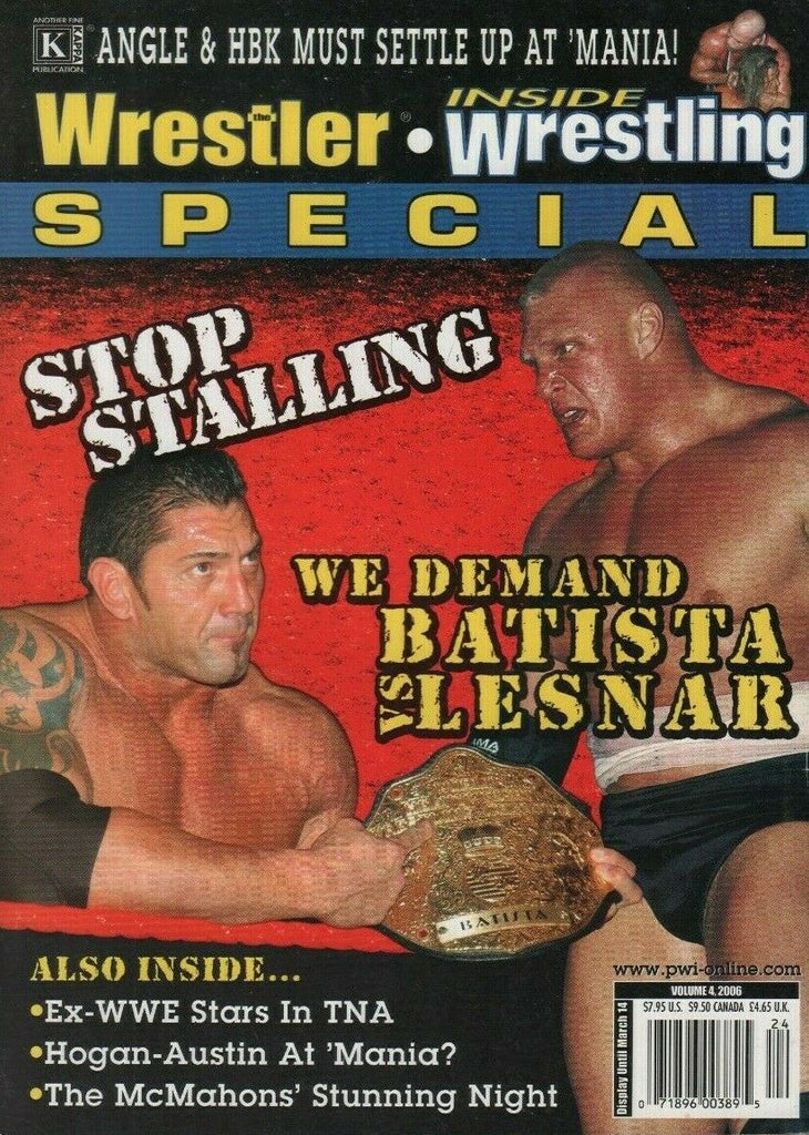 The Wrestler Inside Wrestling Special Vol.4 2006 Batista Brock Lesnar 032719DBE