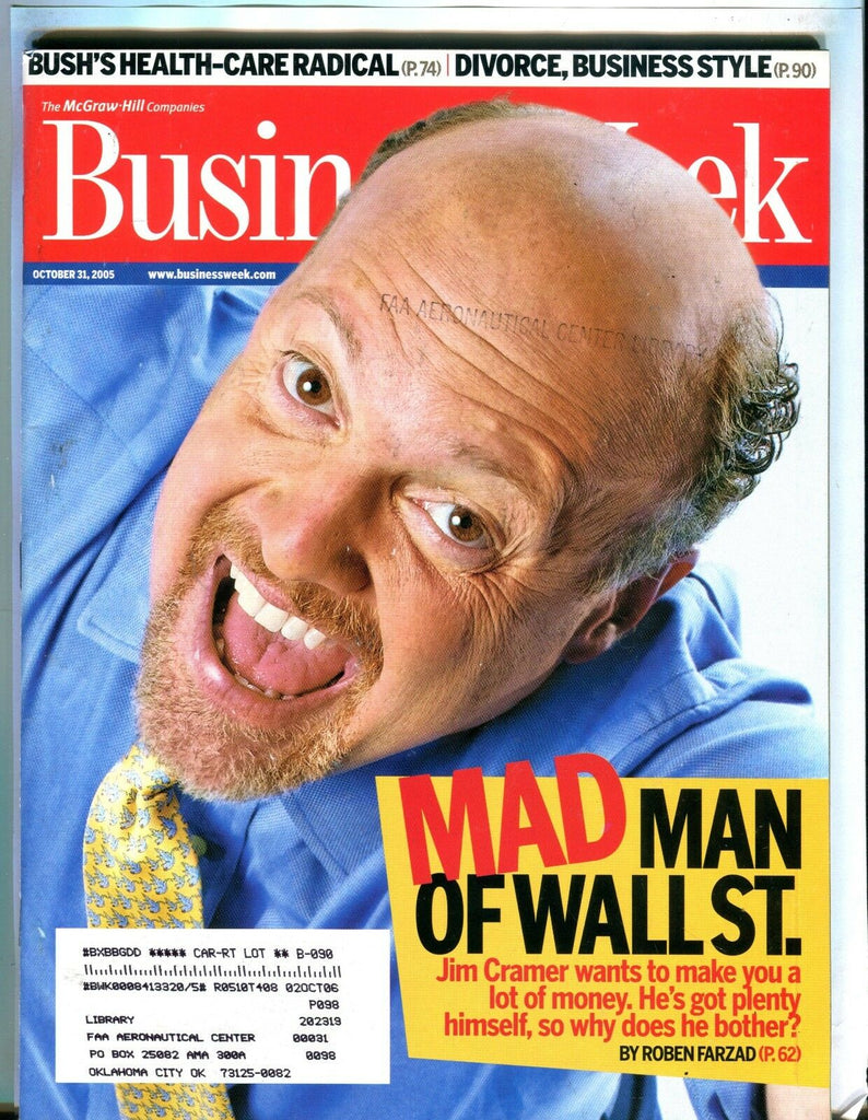 Business Week Magazine October 31 2005 Jim Cramer EX w/ML FAA Library 102016jhe