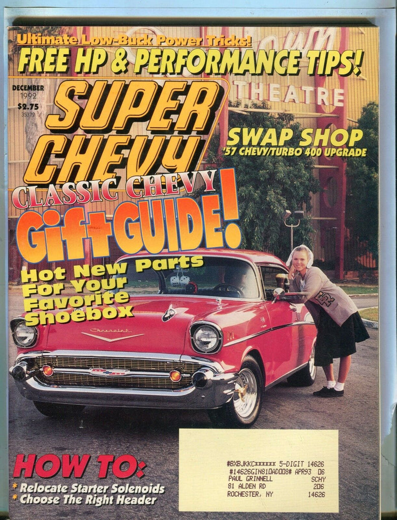 Super Chevy Magazine December 1992 '57 Chevy EX w/ML 031617nonjhe