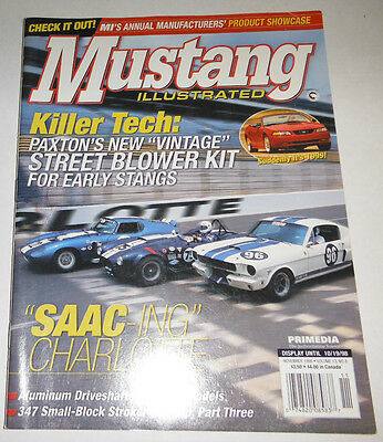 Mustang Illustrated Magazine Paxton's New Vintage October 1998 080814R