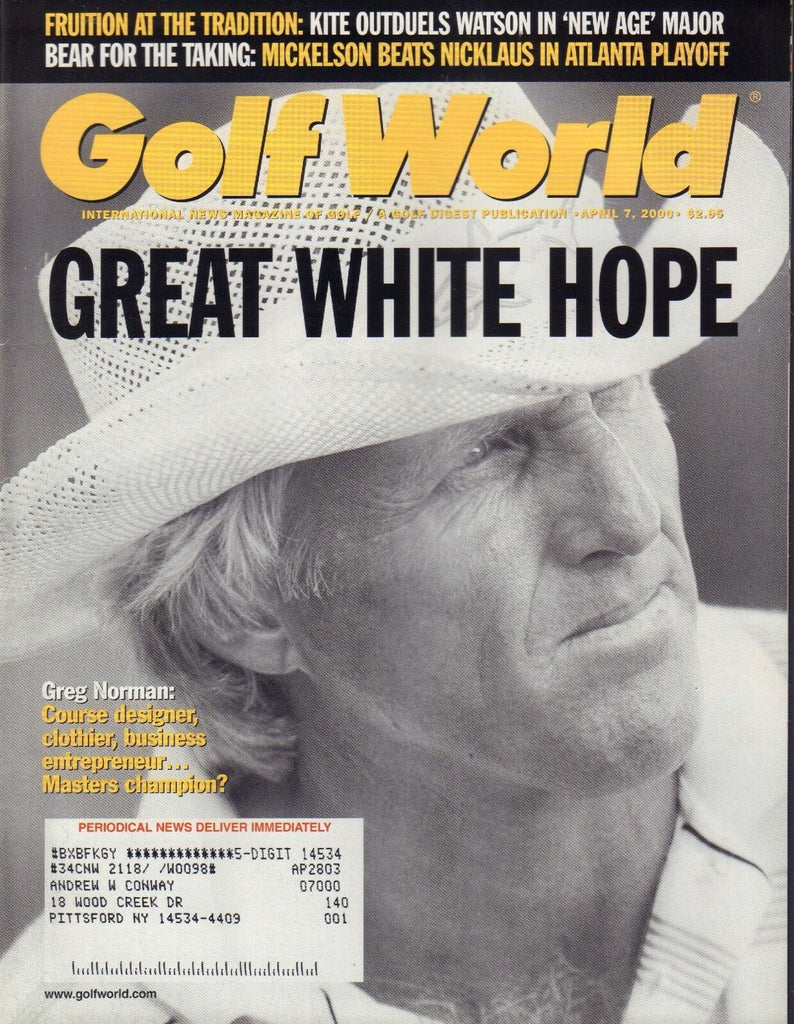 Golf World Magazine April 7 2000 Greg Norman 072617nonjhe