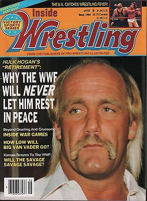 Inside Wrestling September 1992 Hulk Hogan, Kamala VG 020316DBE