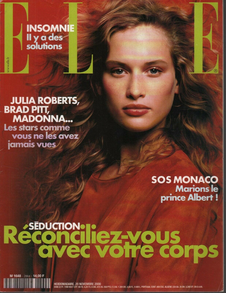 Elle French Magazine 20 Novembre 2000 Julia Roberts Brad Pitt Madonna 091719AME2