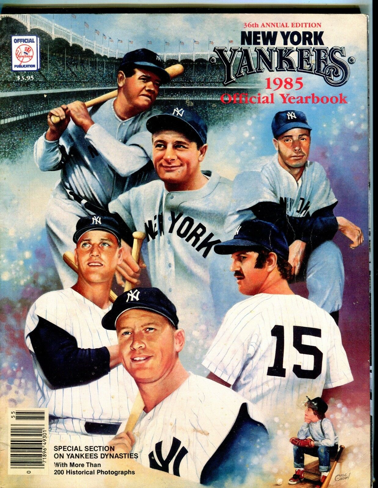1985 New York Yankees Official Yearbook EX 051517nonjhe