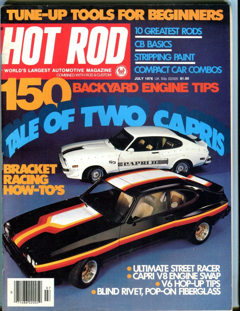 Hot Rod Magazine July 1976 Capri Bracket Racing EX No ML 051217nonjhe