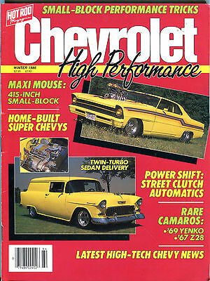 Chevrolet High Performance Magazine Winter 1986 Rare Camaros VGEX 032216jhe