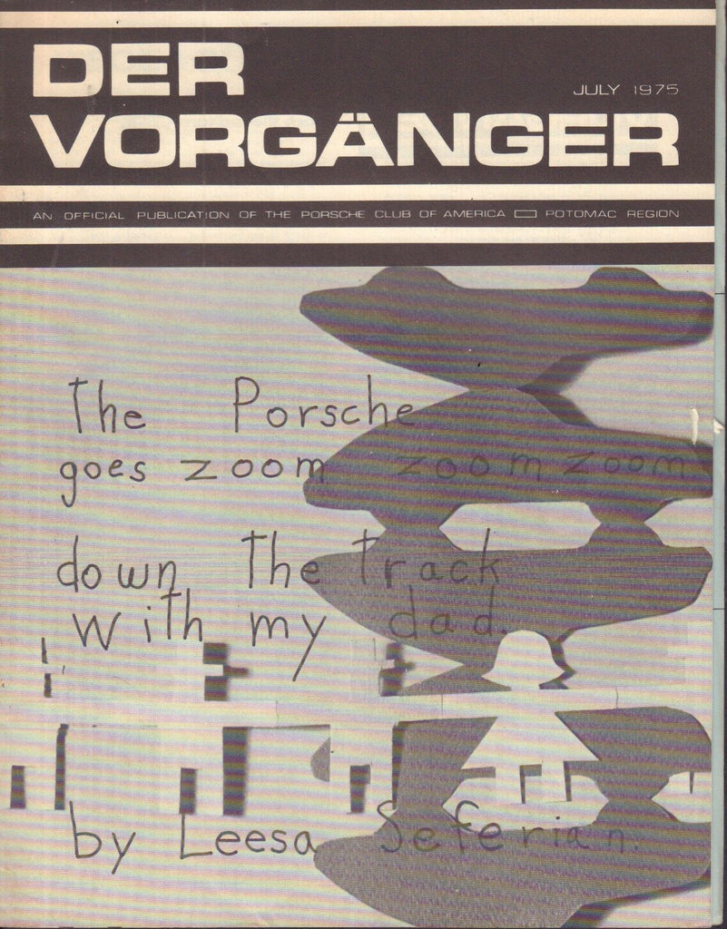 Der Vorganger Vintage American Porsche Club Magazine July 1975 032917nonDBE