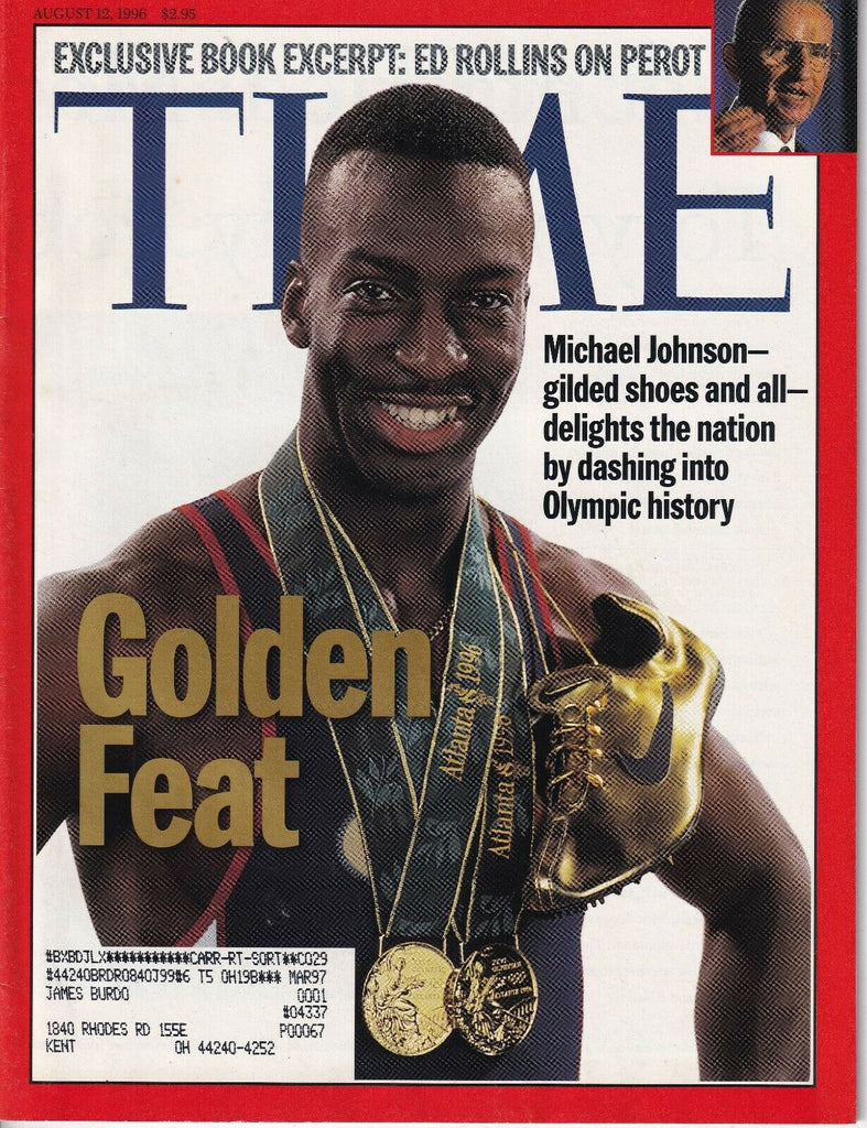 Time Magazine Michael Johnson Golden Feat August 12, 1996 031919nonr
