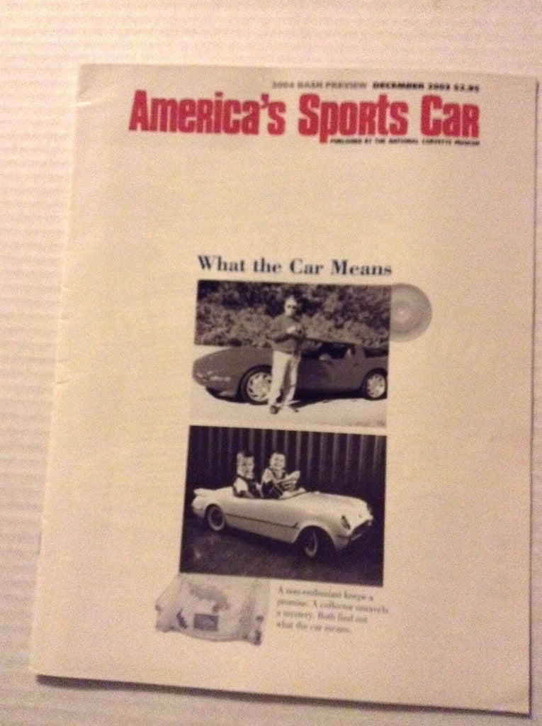 America's Sports Cars Magazine 2004 Bash Preview December 2003 022317NONRH