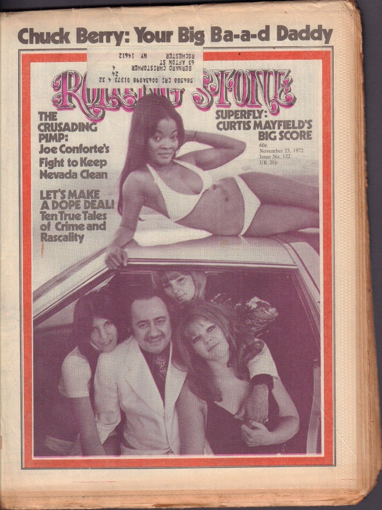 Rolling Stone November 23 1972 Chuck Berry, Joe Conforte,Superfly w/ML 121316DBE