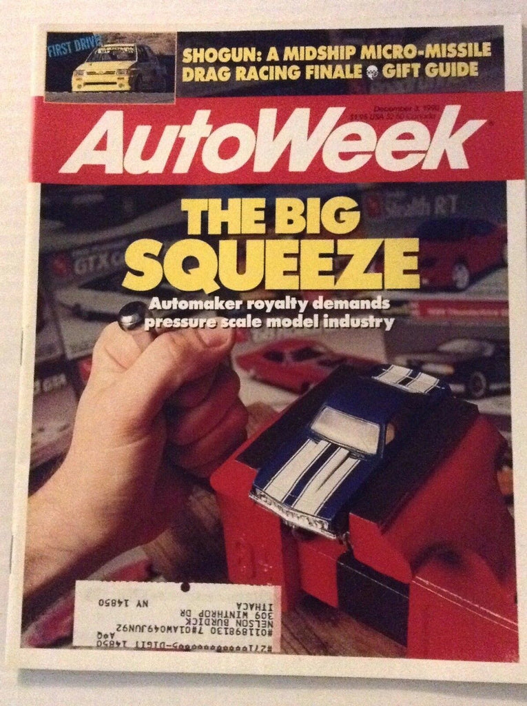 Autoweek Magazine Magazine Automaker Royalty Demands December 3, 1990 011717RH