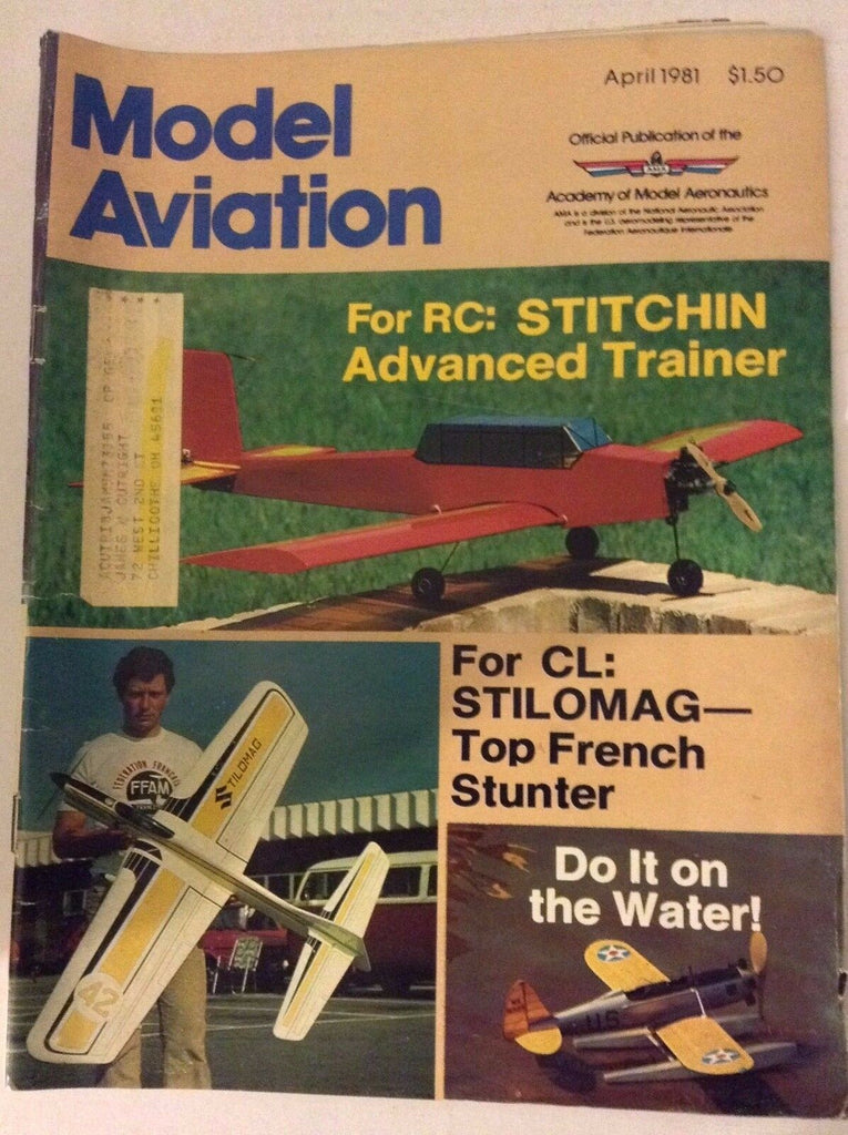 Model Aviation Magazine Stitchin Advanced Trainer April 1981 041417nonrh