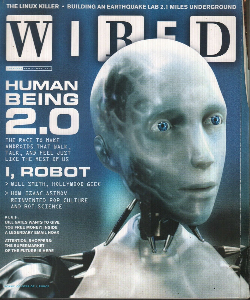 Wired July 2004 I Robot Will Smith Isaac Asimov 021819AME