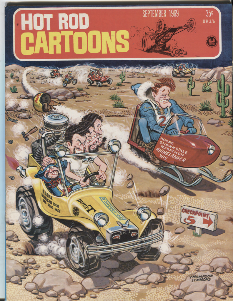 Hot Rod CARtoons September 1969 Tompson Lemmons Derek Carroll 070820DBE