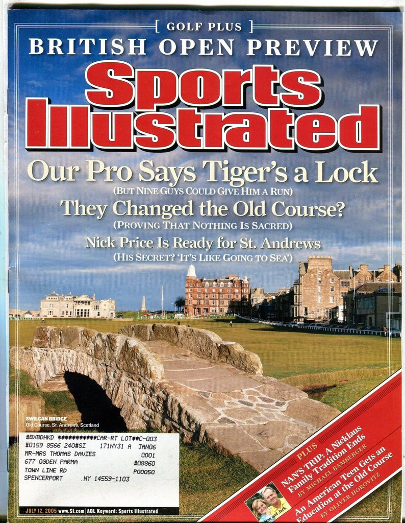 Sports Illustrated Magazine July 12 2005 British Open EX w/ML 030717nonjhe