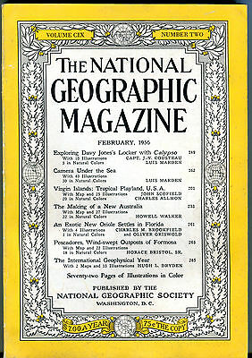 National Geographic Magazine February 1956 Virgin Islands EX 011916jhe2