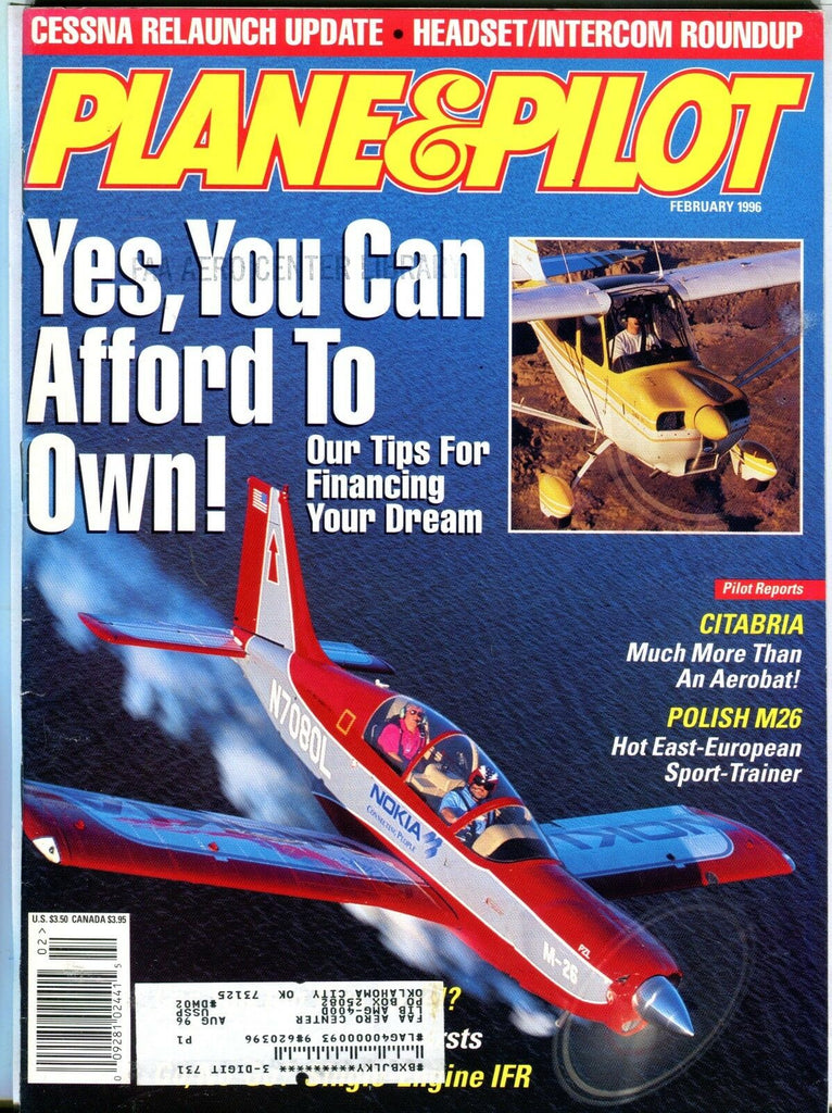 Plane & Pilot Magazine February 1996 Citabria EX w/ML FAA Library 101916jhe