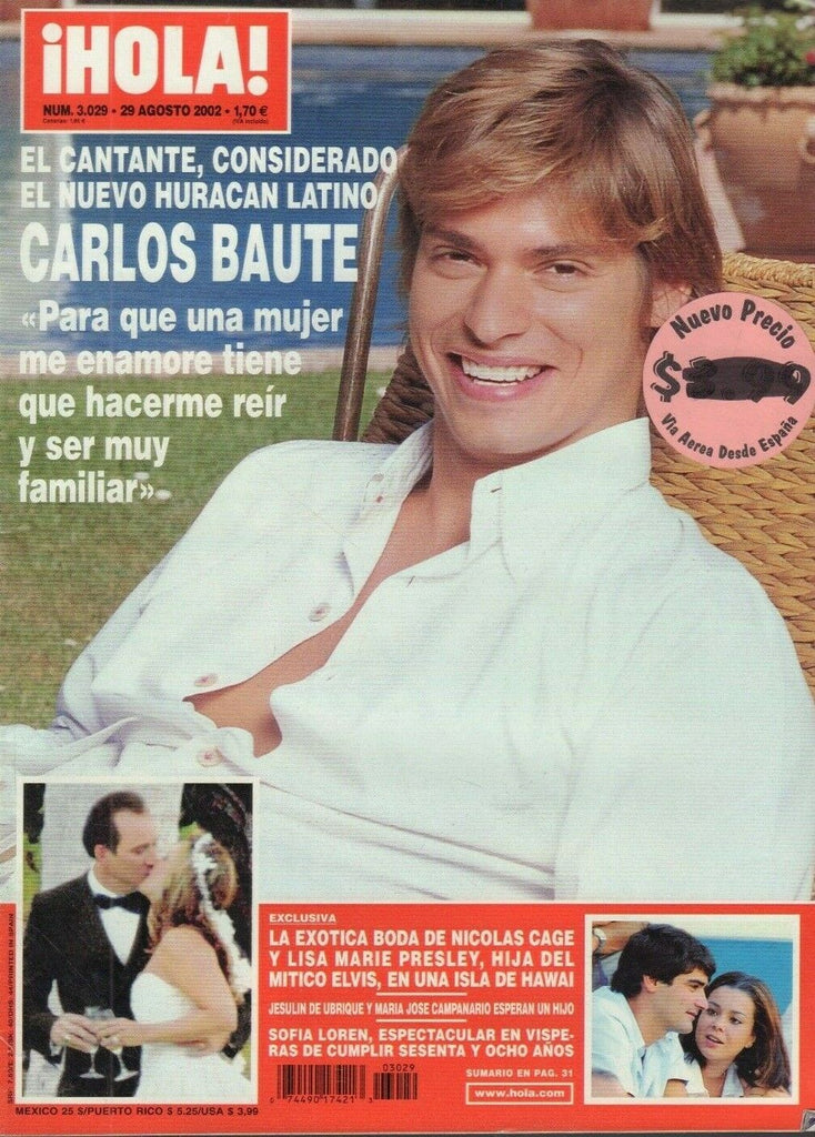 HOLA Spanish Mag August 29 2002 Carlos Baute Sofia Loren 021819DBE