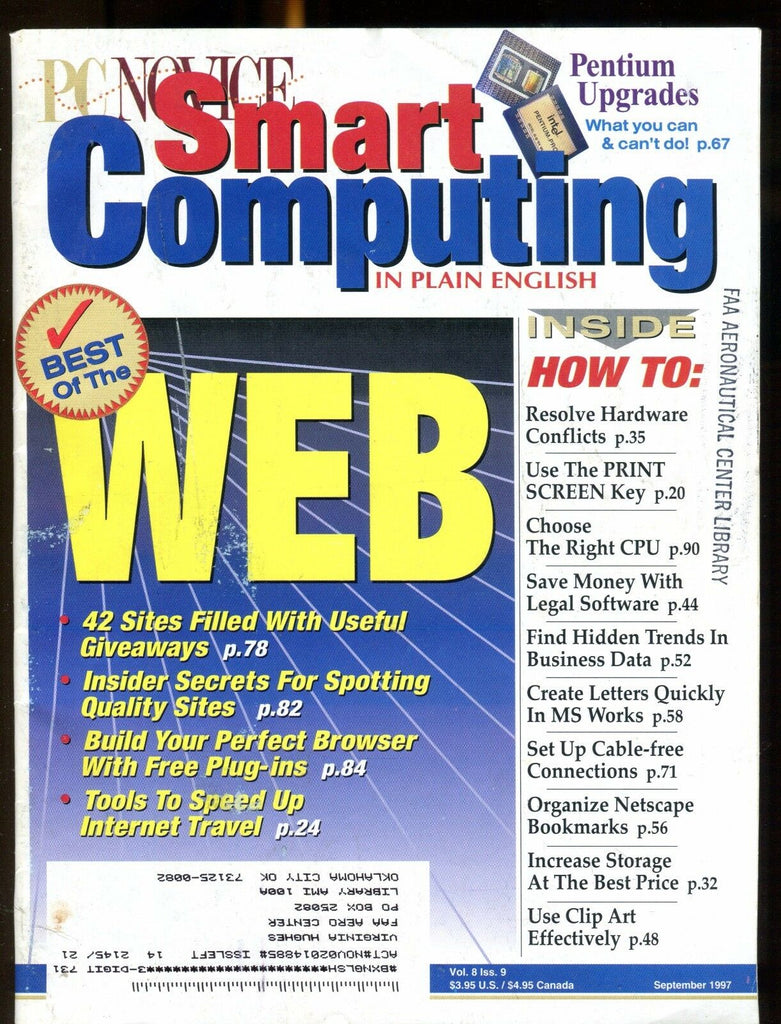 Smart Computing Magazine September 1997 Best Of the Web FAA EX w/ML 022417nonjhe