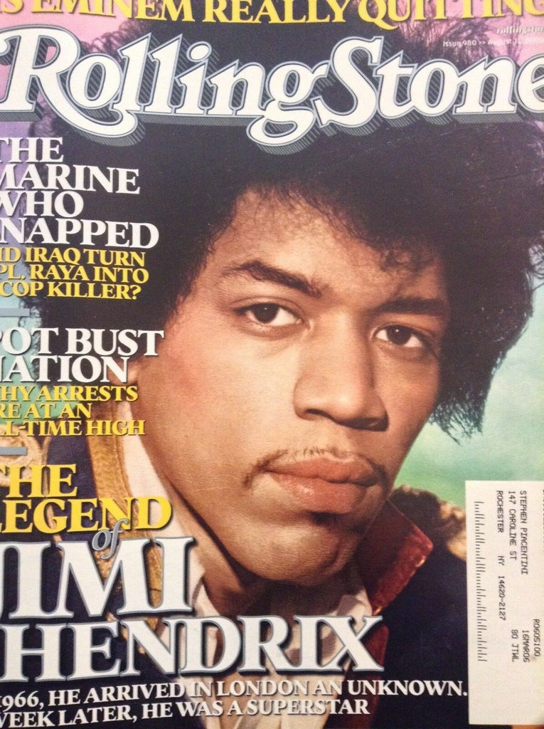 Rolling Stone Magazine Jimi Hendrix August 11, 2005 061018nonrh