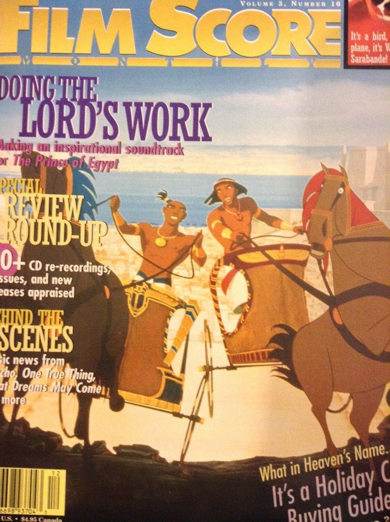 Film Score Magazine The Prince Of Egypt December 1998 080218nonrh