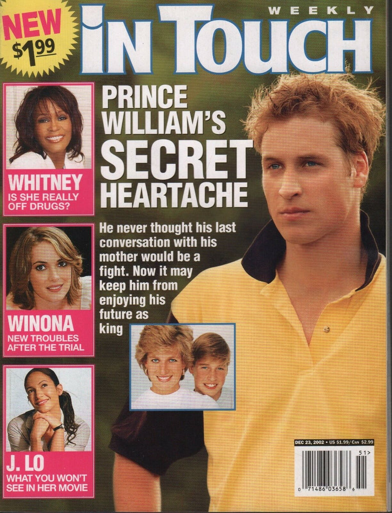 InTouch Weekly December 23 2002 Prince William Whitney Houston J.Lo 103018DBE2