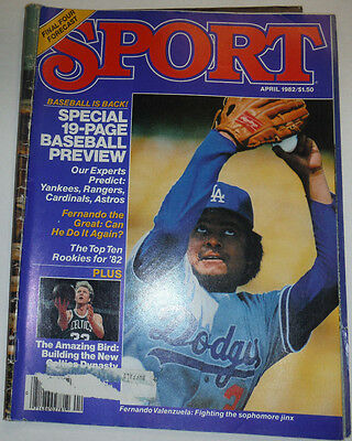 Sport Magazine Fernando Valenzuela Larry Bird April 1982 123114R2