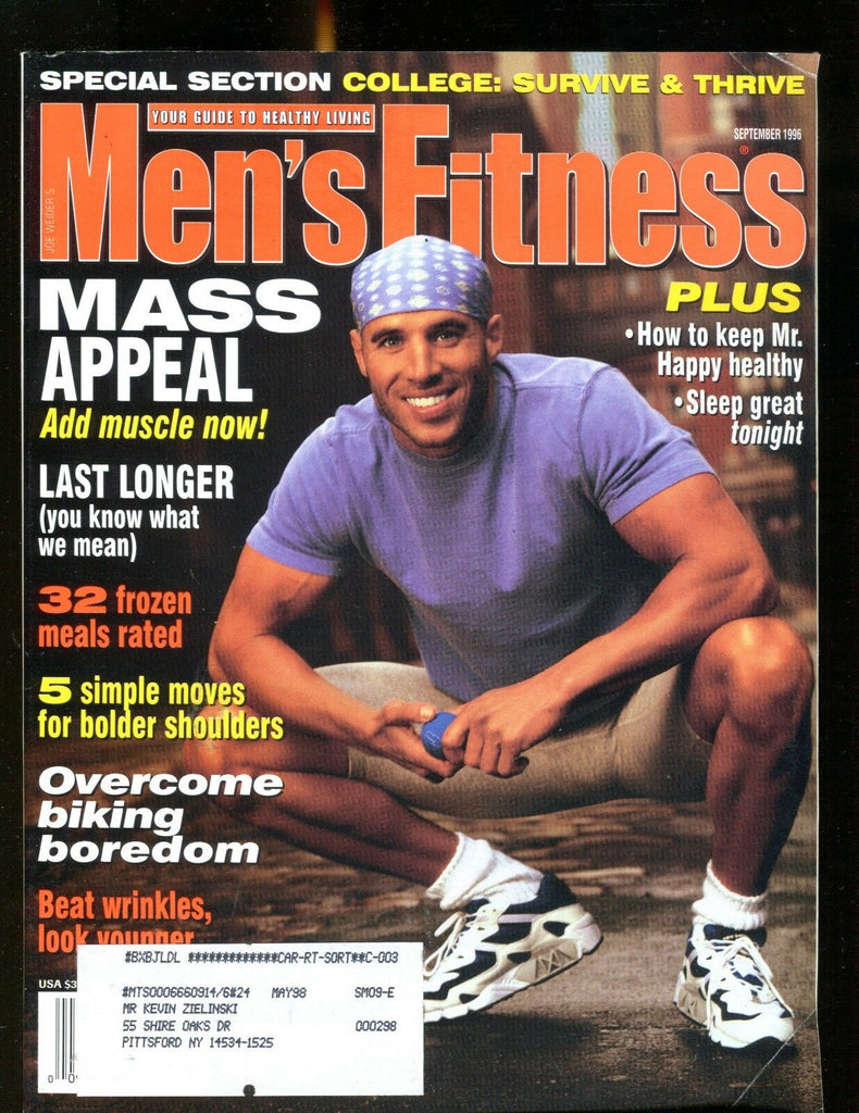 Men's Fitness Magazine September 1996 Mass Appeal EX w/ML 012417jhe