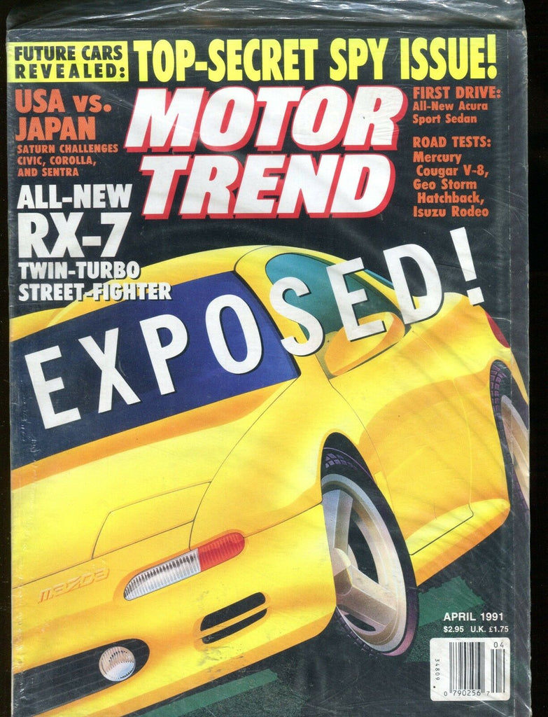 Motor Trend Magazine April 1991 RX-7 Twin-Turbo EX No ML 113016jhe