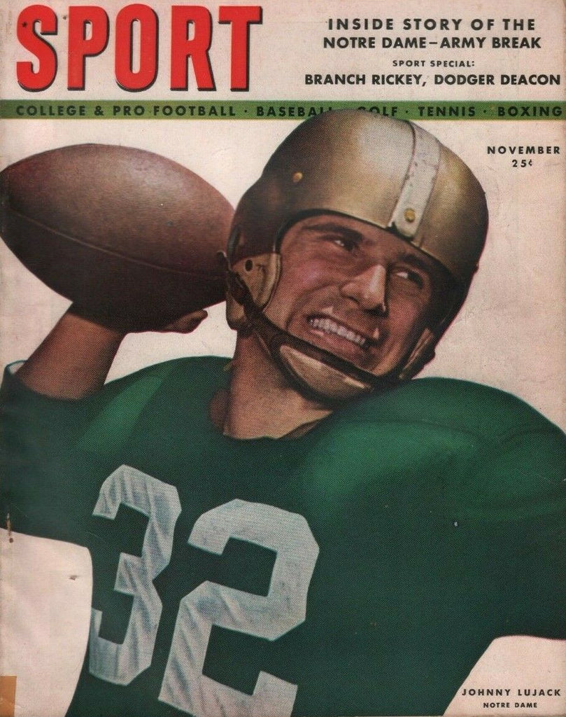 Sport Magazine November 1947 Johnny Lujack Notre Dame Branch Rickey 071719DBE