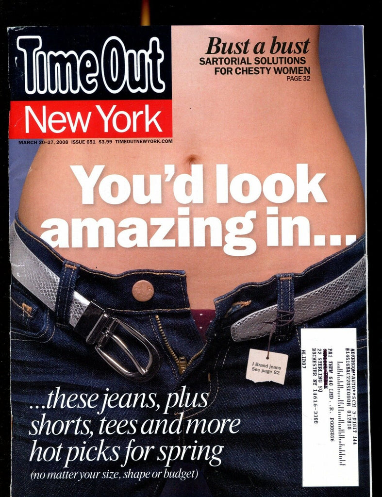 Time Out New York Magazine March 20-27 2008 EX w/ML 021517jhe